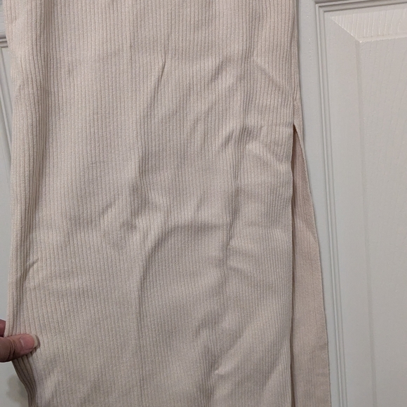 Dynamite Cream One Shoulder Ribbed Dress - Picture 2 of 2